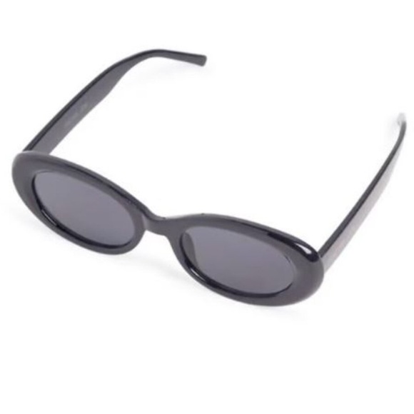 New! Rachel Zoe Penelope Sunglasses Oval Silhouette Croc-Embossed Case Black - Picture 5 of 11